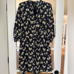 Banana Republic-Navy Floral Dress- size Small